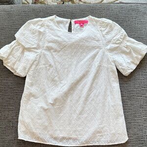 Lilly Pulitzer White Eyelet Blouse